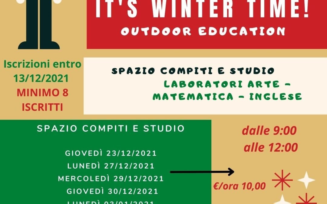 IT’S WINTER TIME! outdoor education a Berzo Inferiore